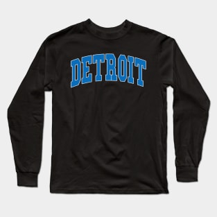 Detroit - college university font letters text word football basketball baseball softball volleyball hockey love fan player christmas birthday gift for men women kids mothers fathers day dad mom vintage retro Long Sleeve T-Shirt